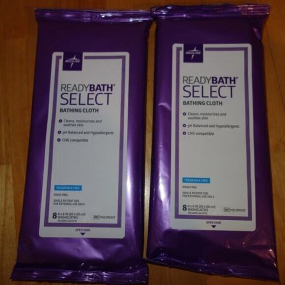 n/a Other - 2 Packs Ready Bath Select Antibacterial Bathing Cloth 8 Per Pack Fragrance Free